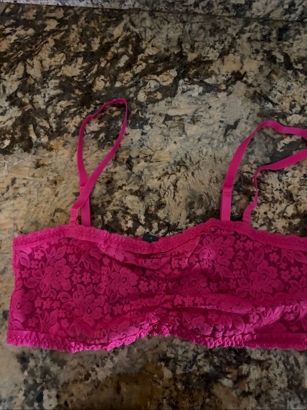 Women's Pink Lace Bralette - Feminine Floral Lace